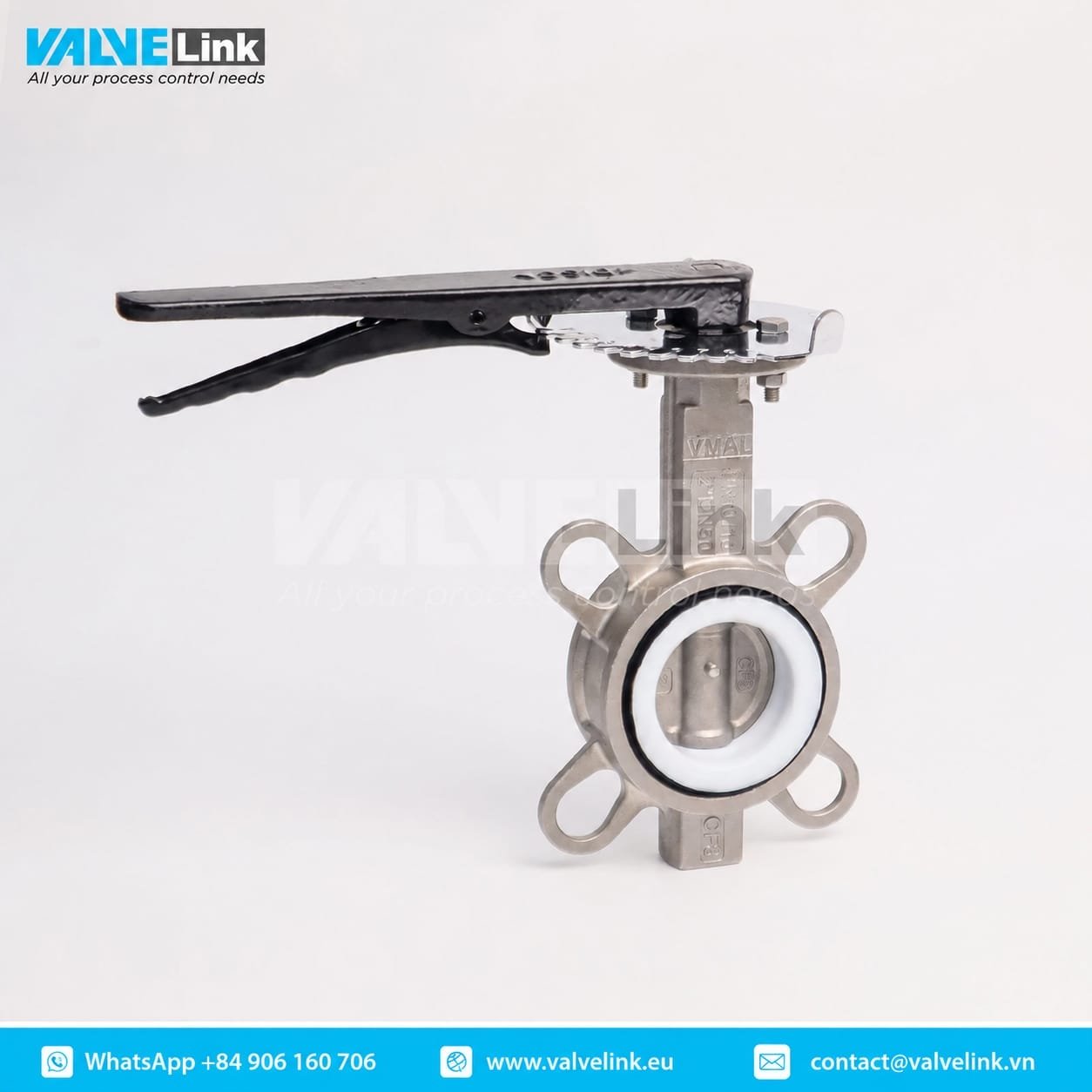 VMAL Premium SS Butterfly Valve, Seat PTFE - Image 2