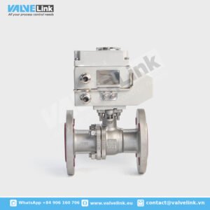Pneumatic Carbon steel Control ball valve with flanged VQ641F-16C - VAX10