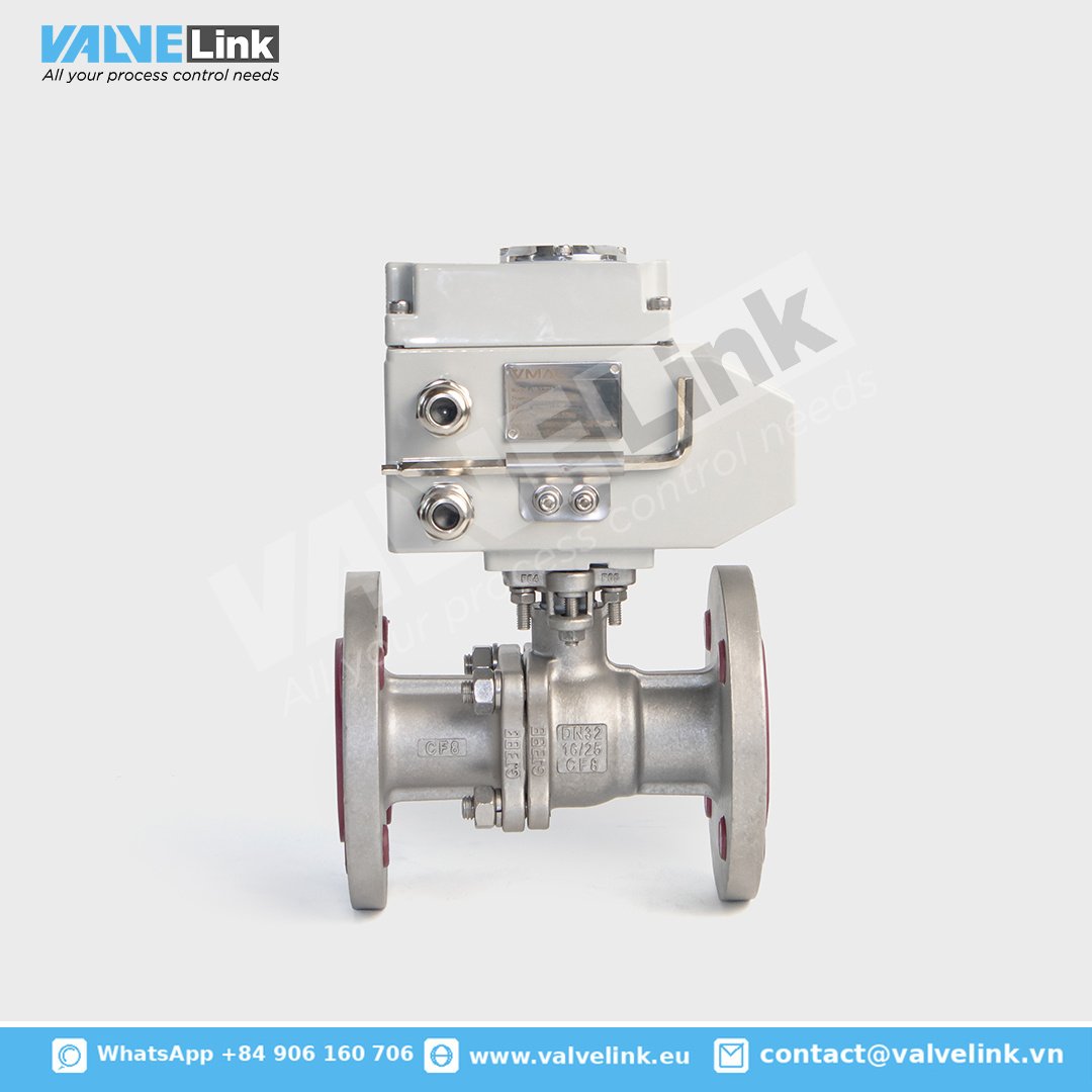 Pneumatic Carbon steel Control ball valve with flanged VQ641F-16C - VAX10