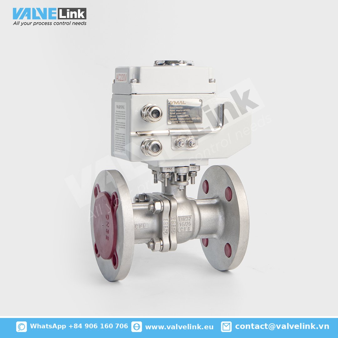 Pneumatic Carbon steel Control ball valve with flanged VQ641F-16C - VAX10 - Image 2