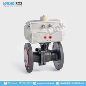 Pneumatic Carbon steel Control ball valve with flanged
