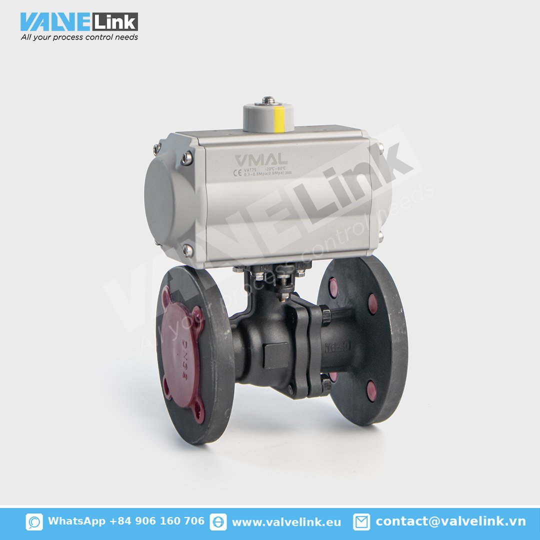 Pneumatic Carbon steel Control ball valve with flanged - Image 2